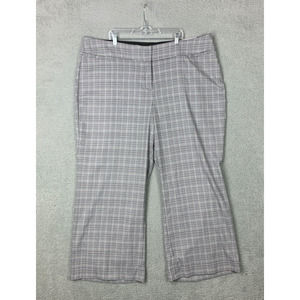 Lane Bryant Women's Pants The Allie Wide Leg Dress Pant Houndstooth Plaid 26